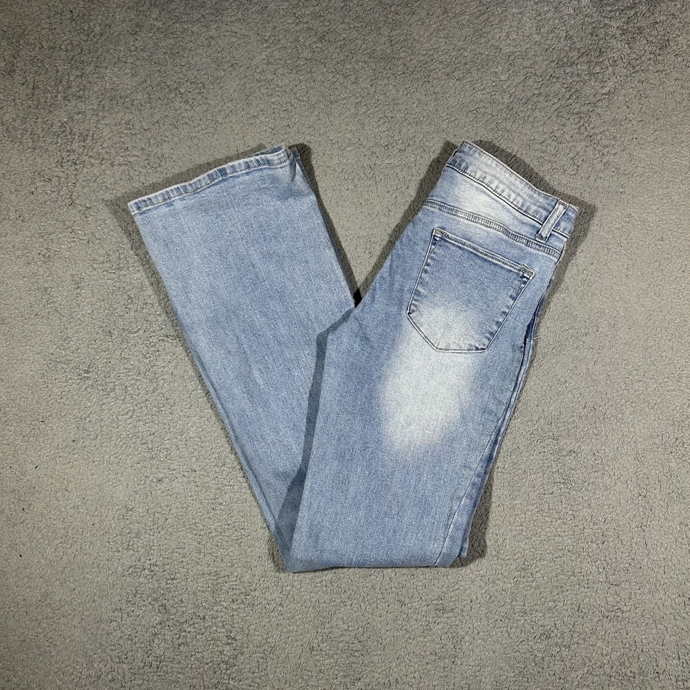 C'est Toi Womens Size 7 Light Wash High-Waisted Flare Jeans #3811